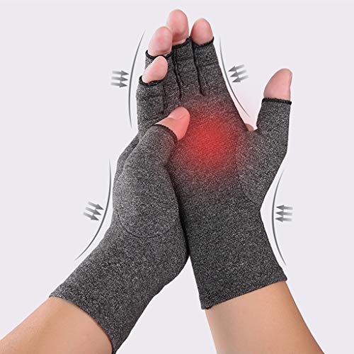 qingqingR Mujeres Hombres Artritis Guantes de compresión Alivio del Dolor en Las articulaciones sin Dedos Osteoartritis reumatoide Terapia de Apoyo para Las muñecas de Mano Manoplas