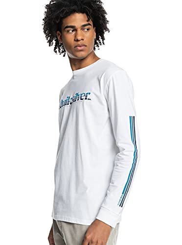 Quiksilver - Camiseta de Manga Larga - Hombre - L - Blanco
