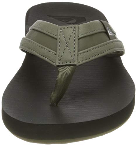 Quiksilver Carver Squish, Chanclas Hombre, Verde y Negro, 40 EU