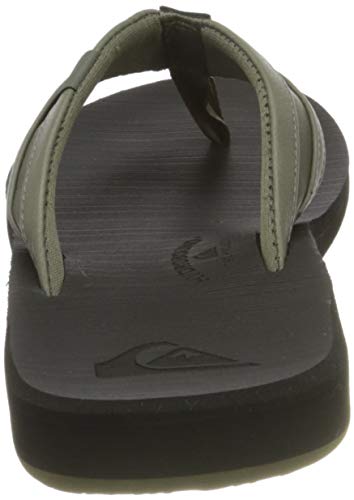 Quiksilver Carver Squish, Chanclas Hombre, Verde y Negro, 40 EU