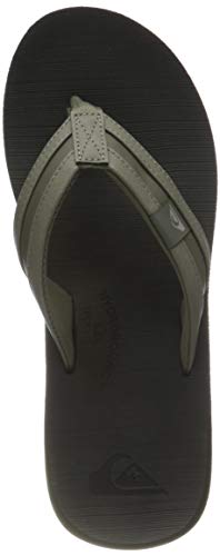 Quiksilver Carver Squish, Chanclas Hombre, Verde y Negro, 40 EU