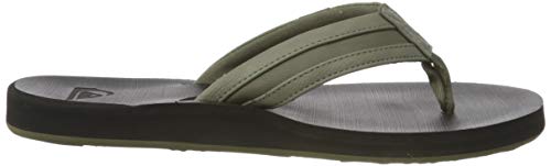 Quiksilver Carver Squish, Chanclas Hombre, Verde y Negro, 40 EU