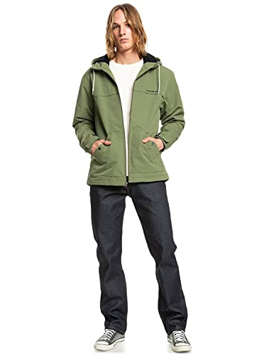 Quiksilver - Chaqueta Parka Repelente al Agua - Hombre - L - Verde