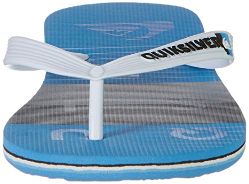 Quiksilver Molokai Word Block-Chanclas para Hombre, Blanco, Gris y Azul, 40 EU