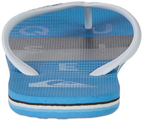 Quiksilver Molokai Word Block-Chanclas para Hombre, Blanco, Gris y Azul, 40 EU