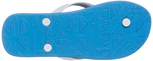 Quiksilver Molokai Word Block-Chanclas para Hombre, Blanco, Gris y Azul, 40 EU