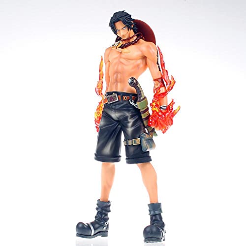 QWEIAS One Piece Fire Punch Ace Action Figure Anime Estatuas PVC Cool Carácter De Acción Realista Modelo De Juguete Decoraciones De Escritorio Decoraciones Coleccionistas Home Car A-21cm