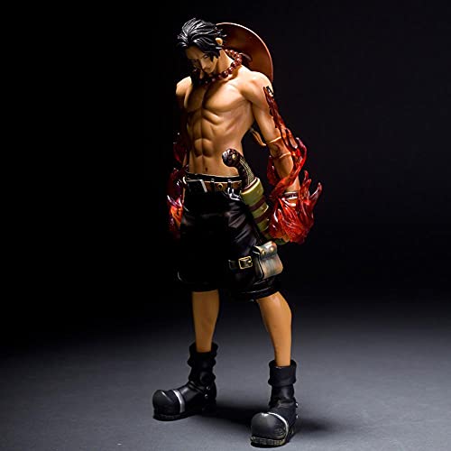 QWEIAS One Piece Fire Punch Ace Action Figure Anime Estatuas PVC Cool Carácter De Acción Realista Modelo De Juguete Decoraciones De Escritorio Decoraciones Coleccionistas Home Car A-21cm