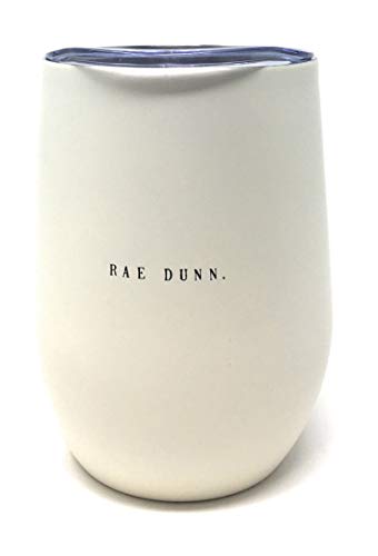 Rae Dunn By Magenta BOO 12 oz LL Color Marfil aislado acero inoxidable copa de vino Copa de viaje 2020 edición limitada