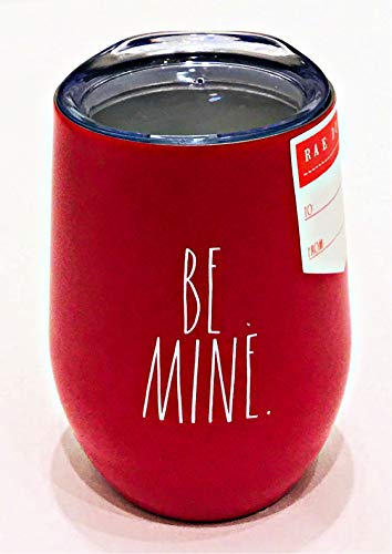 Rae Dunn VALENTINE'S Vaso de viaje de acero inoxidable aislado para vino tinto con tapa Lucite Sippy | 12 oz