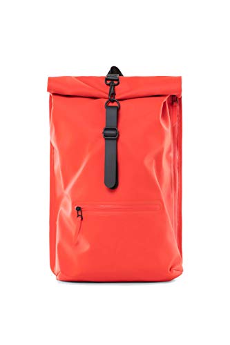 RAINS Roll Top Rucksack Mochila De Mountain Bike, Mujer, Red, Talla Única