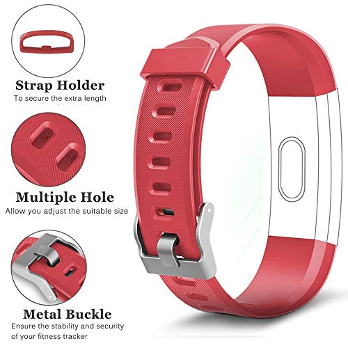 Rayfit Pulseras de Repuesto para Fitness Tracker Correa ID115Plus HR/Correa ID115 Plus HR / SW333 Correa Repuesto de Reloj Deportivo Inteligente Pulseras Actividad Contador Pasos Calorías Podometro