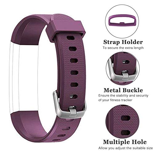 Rayfit Pulseras de Repuesto para Fitness Tracker Correa ID115U / Correa 115U / 115UU Smart Band Correa Repuesto de Reloj Deportivo Inteligente Pulseras Actividad Contador Pasos Calorías Podómetro