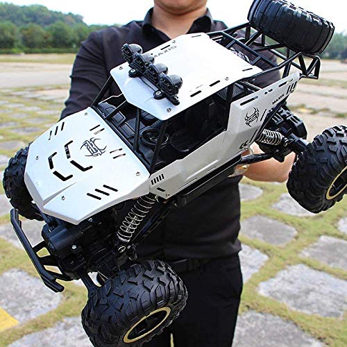 RC Car 4X4 RC Rock Crawler 1/12 4WD Monster Truck Rock Crawler Large Size Remote Control Off Road Car Waterproof 2.4Ghz RC Rock Crawler Excitement Vehicle for Boys Kids (Color : 3 Battery) (2 Batter