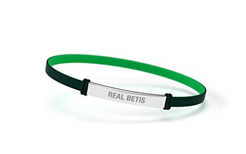 Real Betis Balompié Pulsera Fashion Verde Junior para Mujer y Niño | Pulsera de Silicona y Acero Inoxidable | Apoya Producto Oficial verdiblanco | RBB