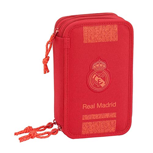 Real Madrid Estuches Unisex Adulto Plumier Triple 41 Piezas Red 3' 3 equipacion 18/19 411957-057, Multicolor, Talla única