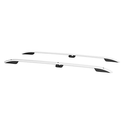 RE&AR Tuning Barras de Techo Aluminio rieles Portaequipajes Barras Superiores Rail laterales juego para Peugeot Rifter 2019-2021 L1/H1 Gris