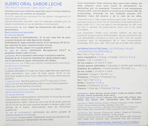 Recuperat-ion SRO Baby Suero Oral, Sabor Leche - 2 Unidades