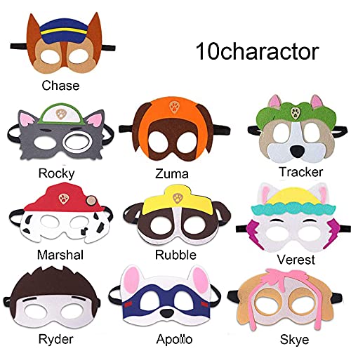 REDO 10 unidades de máscaras de caricatura para perros, para cumpleaños, fiestas de cosplay, para niños, carnaval, Halloween, fiestas de disfraces