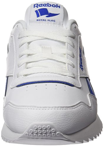 Reebok Royal Glide Ripple Clip, Zapatillas Hombre, White/Vital Blue, 40.5 EU