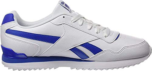 Reebok Royal Glide Ripple Clip, Zapatillas Hombre, White/Vital Blue, 40.5 EU