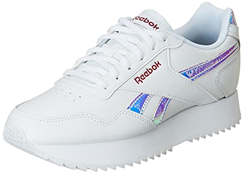 Reebok Royal Glide Ripple Doub, Zapatillas de Running Mujer, FTWR White/Punch Berry/FTWR White, 39 EU