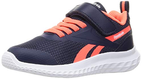 Reebok Rush Runner 3.0 Alt, Calzado para Correr en Carretera, Vector Navy/Orange Flare/White, 31.5 EU