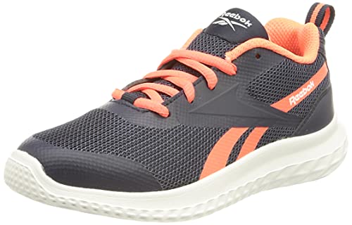 Reebok Rush Runner 3.0, Calzado para Correr en Carretera, Vector Navy/Orange Flare/White, 27 EU