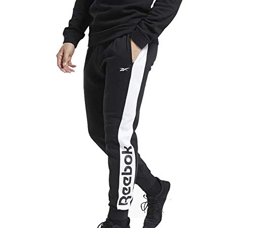 Reebok TE LL Jogger Pantalón, Hombre, Negro, S