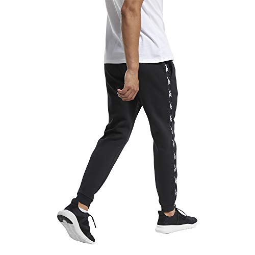 Reebok TE Tape Jogger Pantalón, Hombre, Negro, L