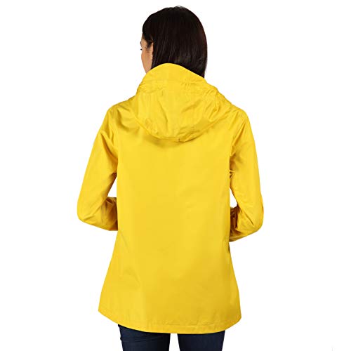 Regatta Chaqueta impermeable con capucha para mujer, Mujer, Chaquetas Impermeable Shell, RWW366 9VH10L, Amarillo azufre, 38