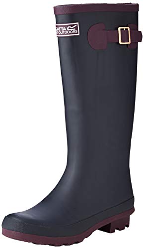 Regatta Fairweather II' Printed Wellingtons, Botas de Agua Mujer, Gris (Iron/Prune Rii), 38 EU