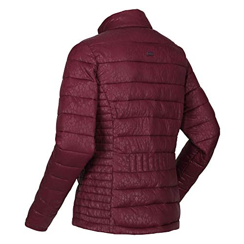 Regatta Karenna Cire Finish Warmloft Down Touch Water Repellent Insulation Taffeta Lined Jacket, Dark Burgundy, 36 Womens