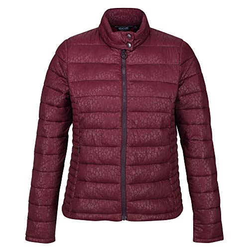 Regatta Karenna Cire Finish Warmloft Down Touch Water Repellent Insulation Taffeta Lined Jacket, Dark Burgundy, 36 Womens