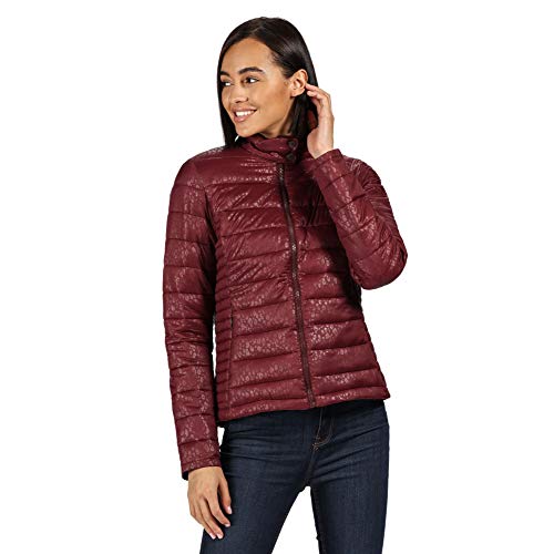 Regatta Karenna Cire Finish Warmloft Down Touch Water Repellent Insulation Taffeta Lined Jacket, Dark Burgundy, 36 Womens