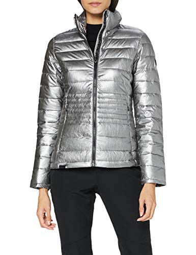 Regatta Lustel Chaqueta acolchada, tejido ligero con aislamiento y bolsillos con cremallera Baffled/Quilted Jackets, Mujer, Pewter, 8