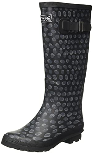 Regatta LY Fairweather II, Rain Boot Mujer, BlkAnimalPrt, 39 EU