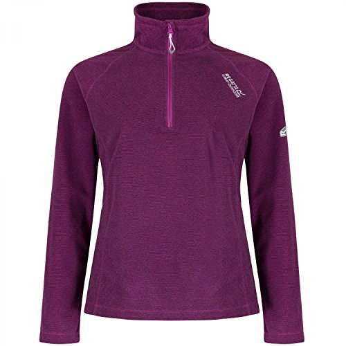 Regatta Montes Forro Polar, Senderismo Activo, con Media Cremallera Fleece, Mujer, Fuchsia(White), 20