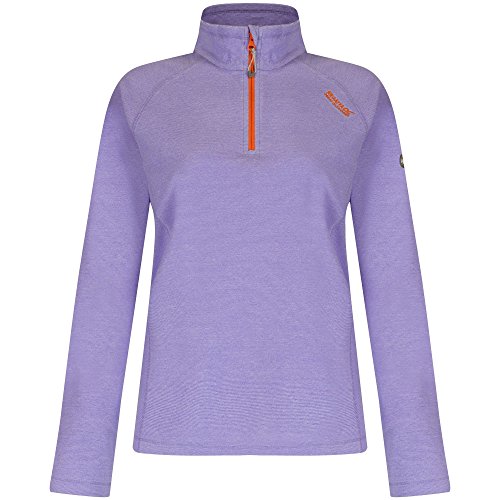 Regatta Montes Forro Polar, Senderismo Activo, con Media Cremallera Fleece, Mujer, Fuchsia(White), 20