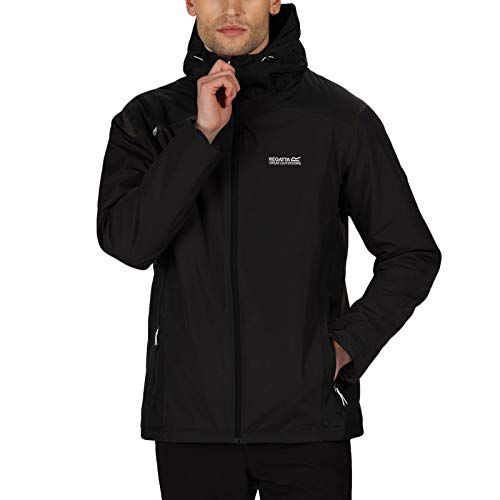 Regatta Thornridge II Chaqueta impermeable y Termoaislamiento, con capucha Jackets Waterproof Insulated, Hombre, Black, XXL