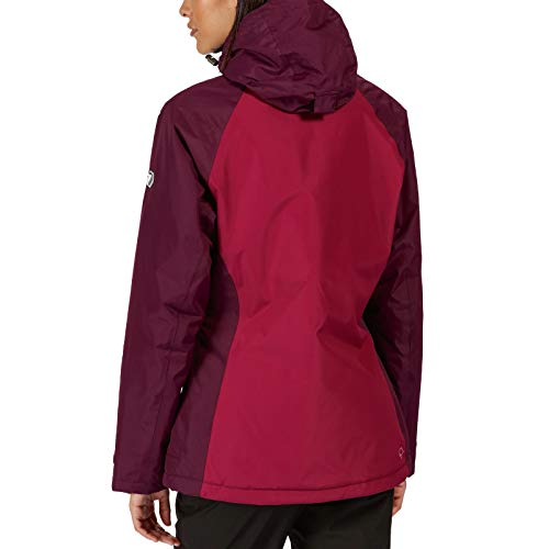 Regatta Voltera Protect Chaqueta calefactable, impermeable, con capucha y costuras selladas Jackets Waterproof Insulated, Mujer, Purple Potion/Prune, 14