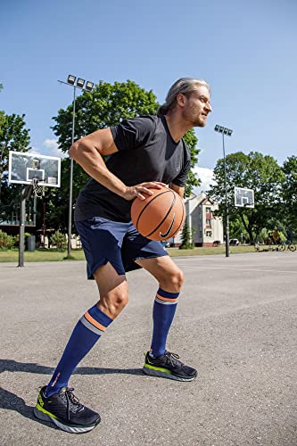Relaxsan 800 Sport Socks (Azul/Naranja, 2S) – Medias deportivas compresión graduada Fibra Dryarn rendimiento máximo