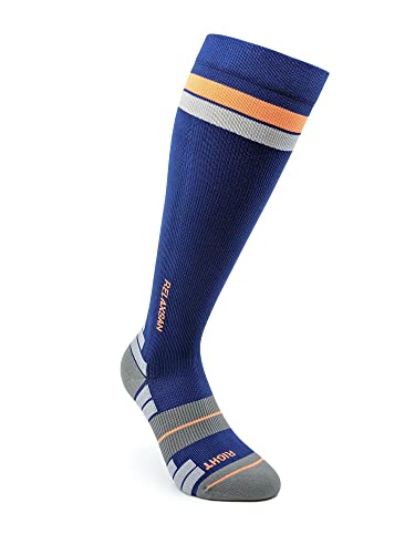 Relaxsan 800 Sport Socks (Azul/Naranja, 2S) – Medias deportivas compresión graduada Fibra Dryarn rendimiento máximo