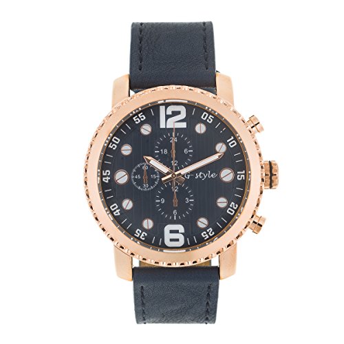 Reloj de Hombre de Moda G-Style Correa de Cuero Relojes Pulsera (GSGC06)