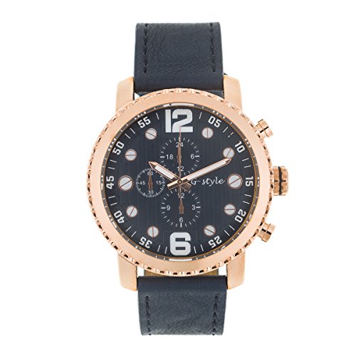 Reloj de Hombre de Moda G-Style Correa de Cuero Relojes Pulsera (GSGC06)