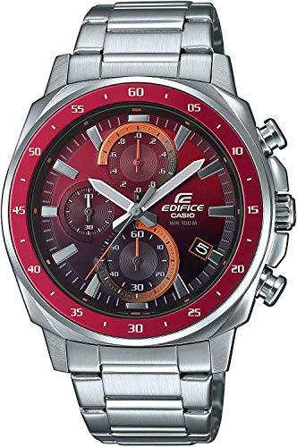 Reloj Edifice Caballero Acero Esfera ROJA