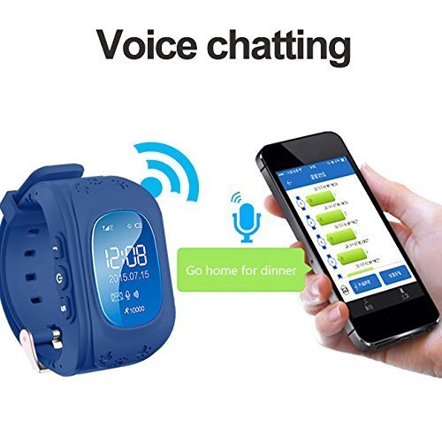 Reloj Inteligente Niño con Tarjeta SIM Reloj Smartwatch Niños Pulsera Actividad Niños GPS Soporte GPS + LBS de Doble Posicionamiento para Evitar que Los Niños Pierdan. (Azul oscuro)