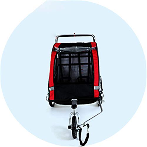 Remolque para Niños Asiento plegable doble remolque detrás de remolques for bicicleta se convierte en basculador del cochecito Con Toldo 2-en-1 y ruedas de 20 pulgadas Los niños del basculador Cocheci