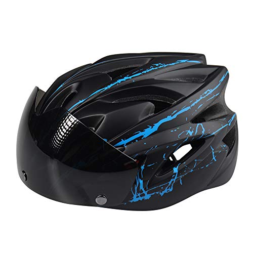 RENNICOCO Casco de Bicicleta, Casco de Ciclismo Estándar de Seguridad Ajustable Casco de Escalada de Bicicleta Casco de Bicicleta Casco de Ciclismo de Bicicleta con Gafas