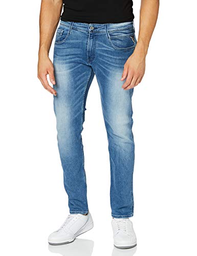 REPLAY Anbass Jeans, Mezclilla Azul, 33W / 32L para Hombre
